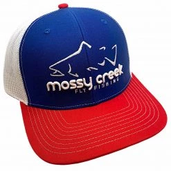 Mossy Creek Fly Fishing Mossy Creek Logo Trucker Red White And Blue