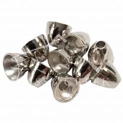 Wapsi Fly Tungsten Conehead Silver Beads, Cones, Eyes