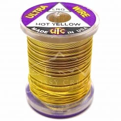 Wapsi Fly Thread, Tinsel, Wire Ultra Wire Hot Yellow
