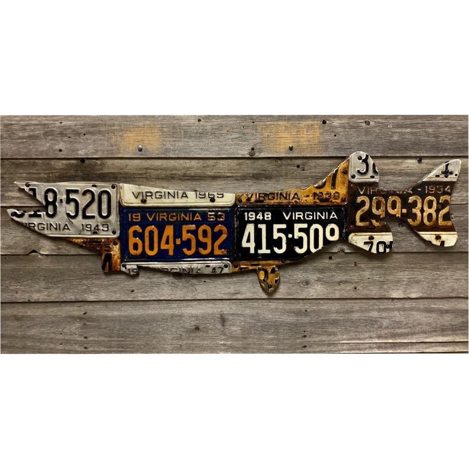 Cody Richardson's Virginia Antique Pike/Muskie License Plate Art 1 Cody Richardson's Virginia Antique Pike/Muskie License Plate Art